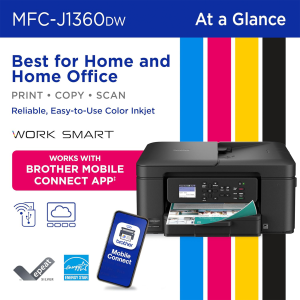 Alternative view of Brother Work Smart 1360 Wireless Color Inkjet All-in-One Printer