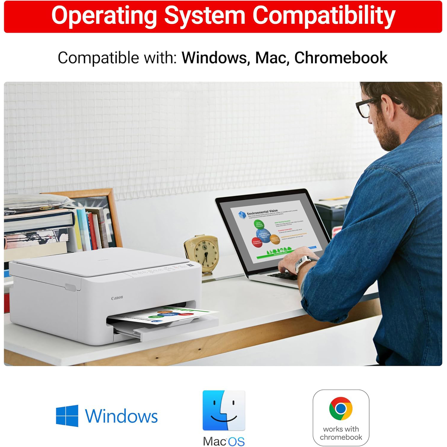 Canon PIXMA TS4320 Wireless Color Inkjet Printer for Duplex Printing - Image 3