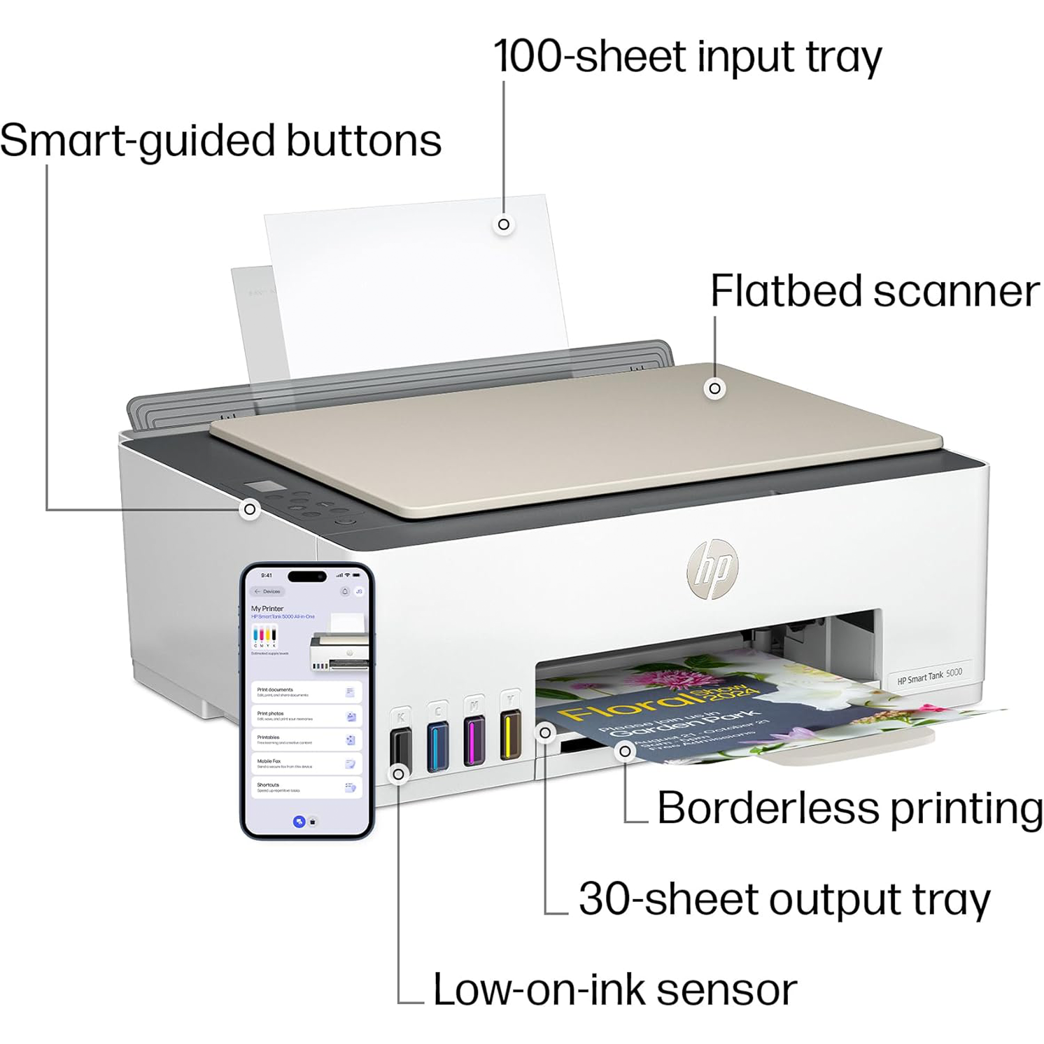 HP Smart Tank 5000 Wireless All-in-One Ink Tank Printer - Image 7